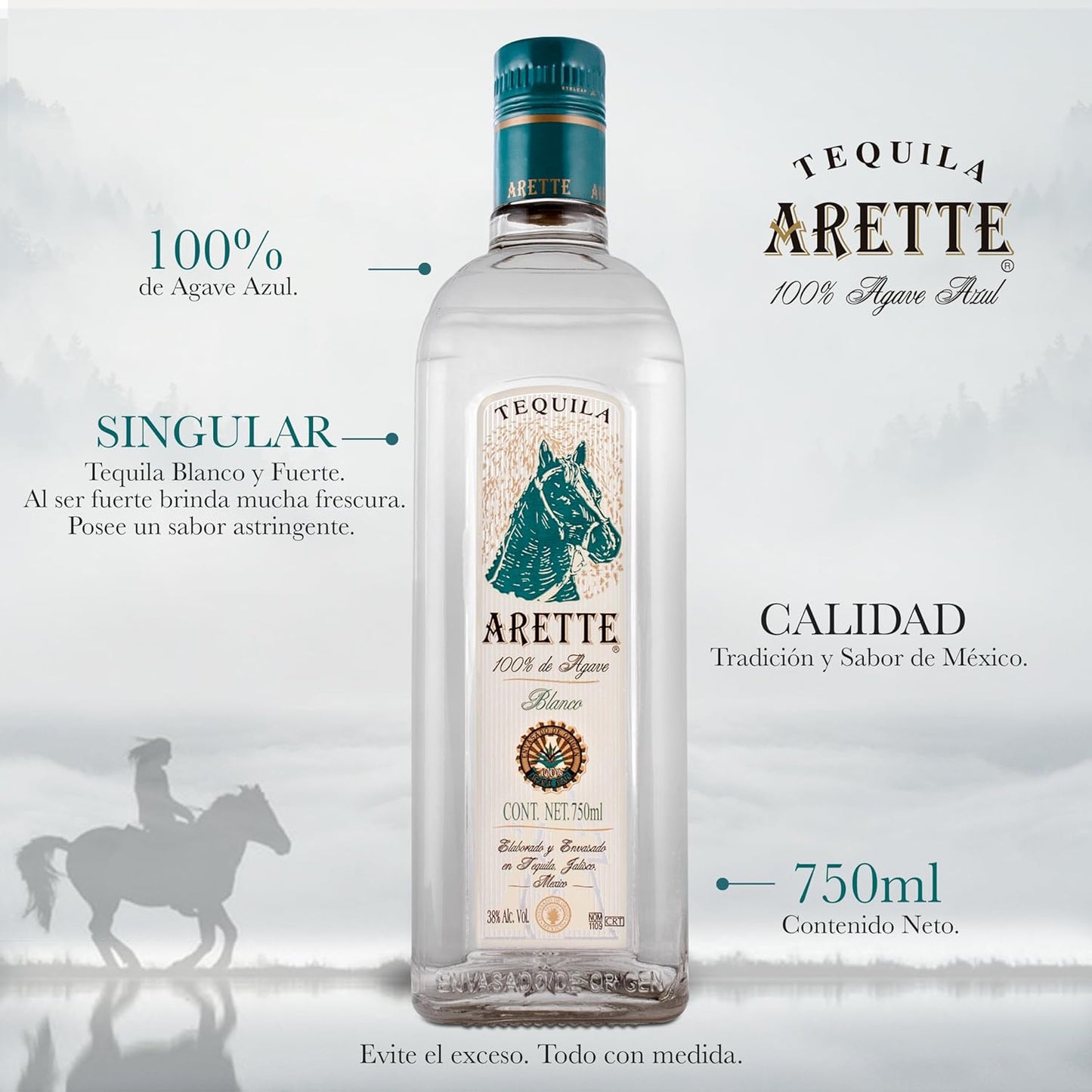 Tequila Arette Blanco 750ml – Sabor Auténtico de Tequila Artesanal